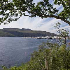 The lounge has spectacular views over the loch and Ullapool